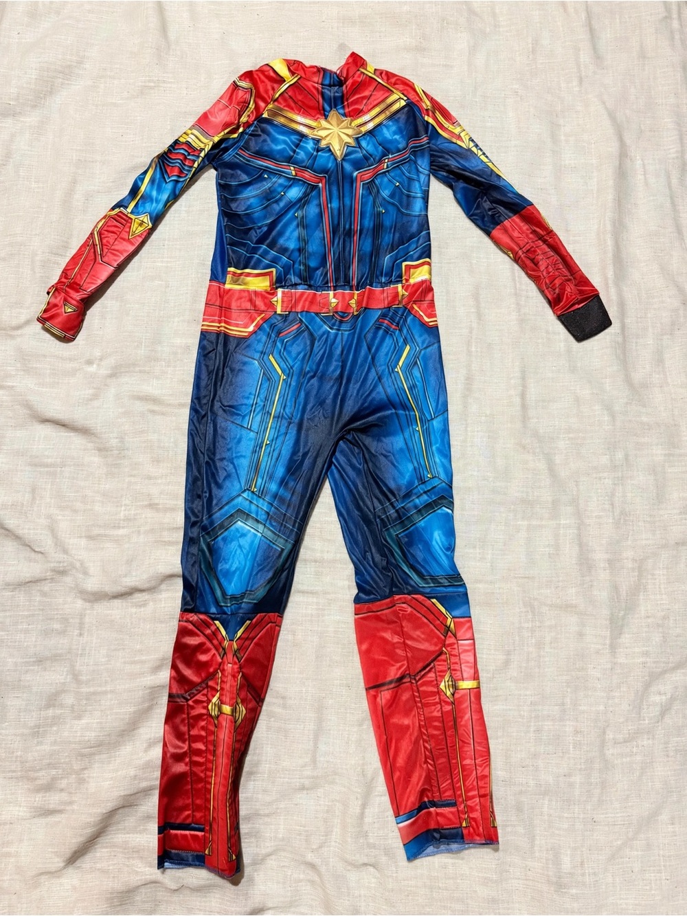 Marvel Captain Marvel Hero Costume Child Large 12-14 Jumpsuit Halloween